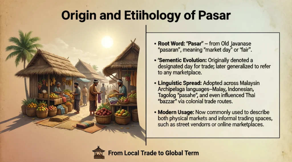 Origin and Etymology of Pasar