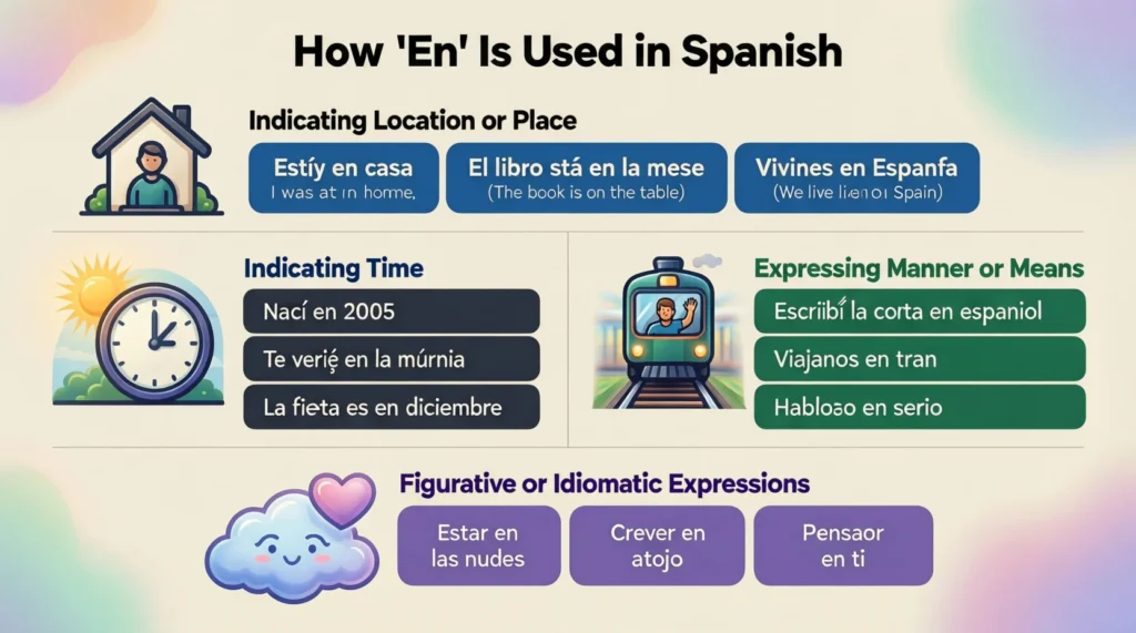 How “En” Is Used in Spanish