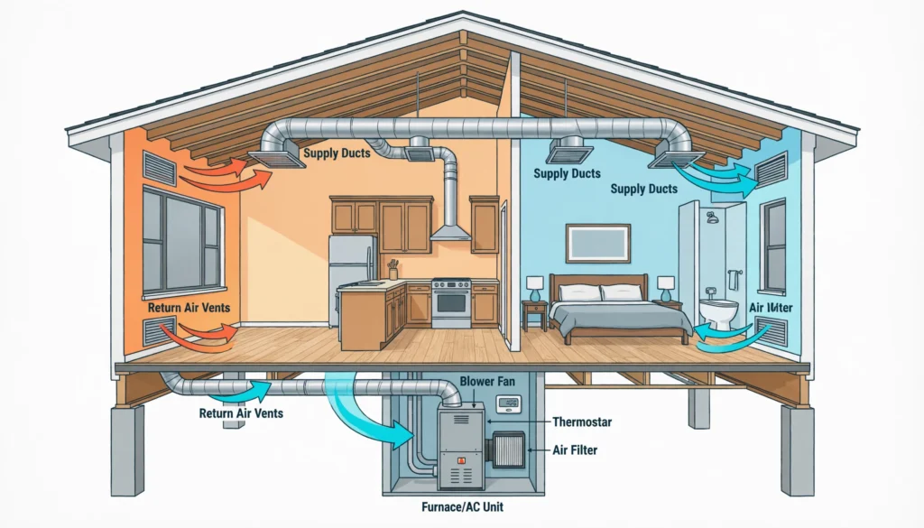 Forced Air Mean in a House