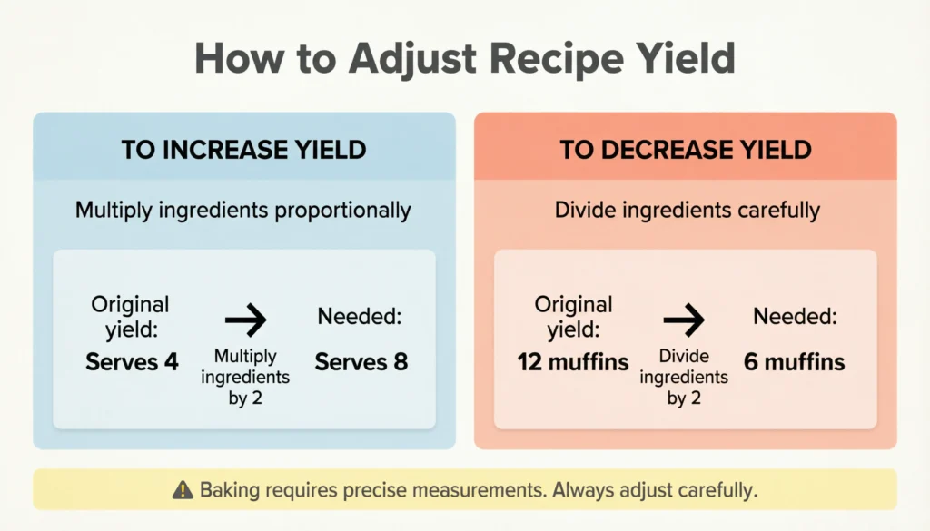 How to Adjust Recipe Yield