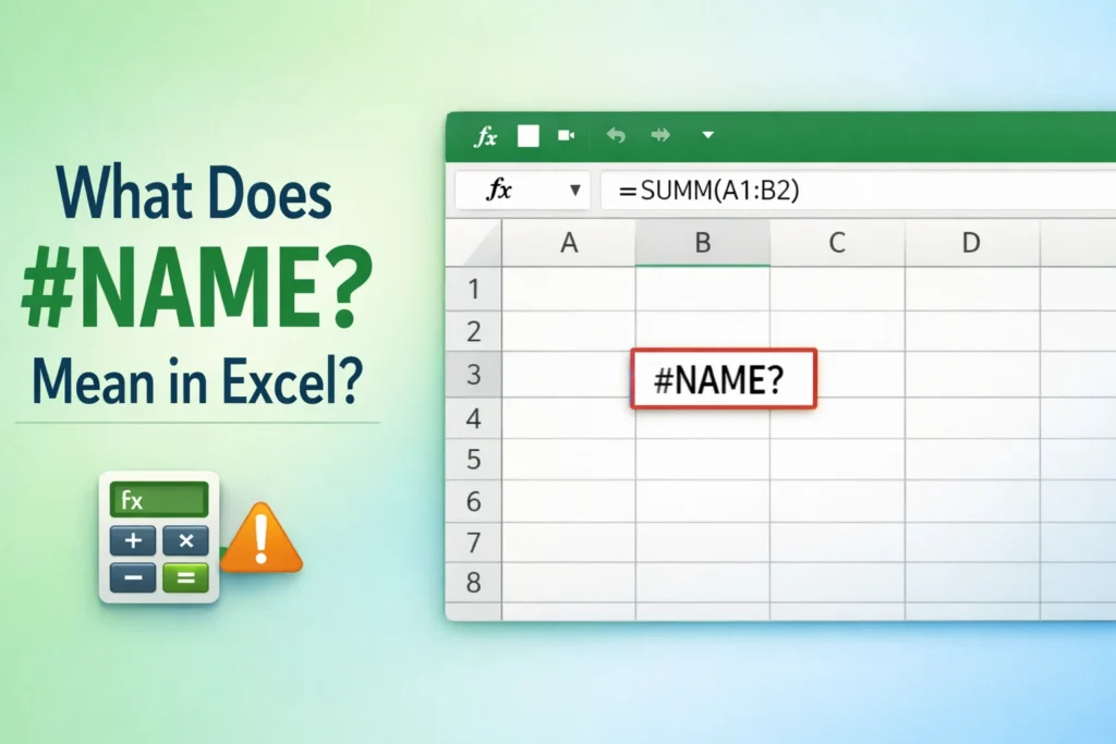 #NAME Mean in Excel