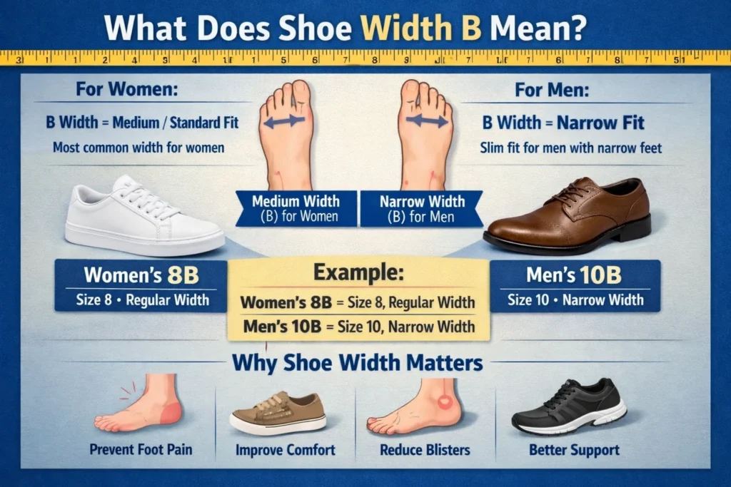 What Does Shoe Width B Mean?