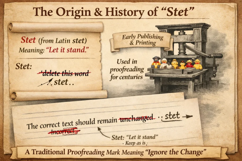 Origin and History of “Stet”