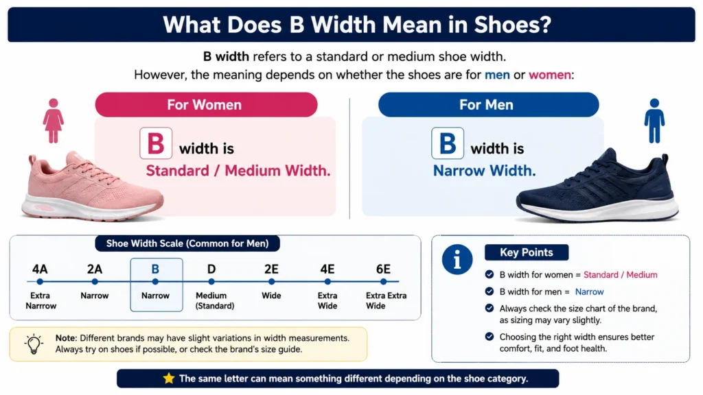 What Does B Width Mean in Shoes