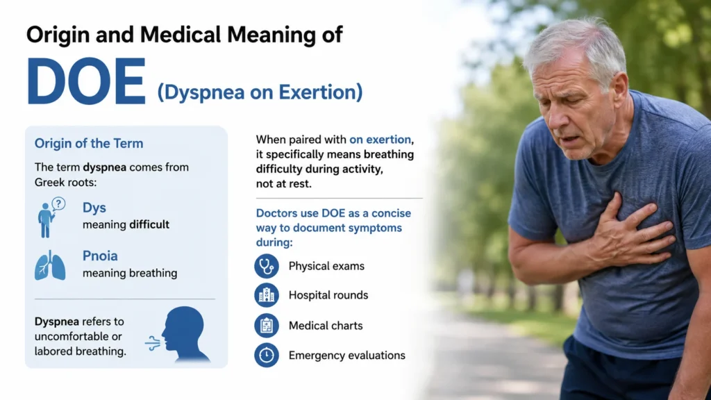 Origin and Medical Meaning of DOE