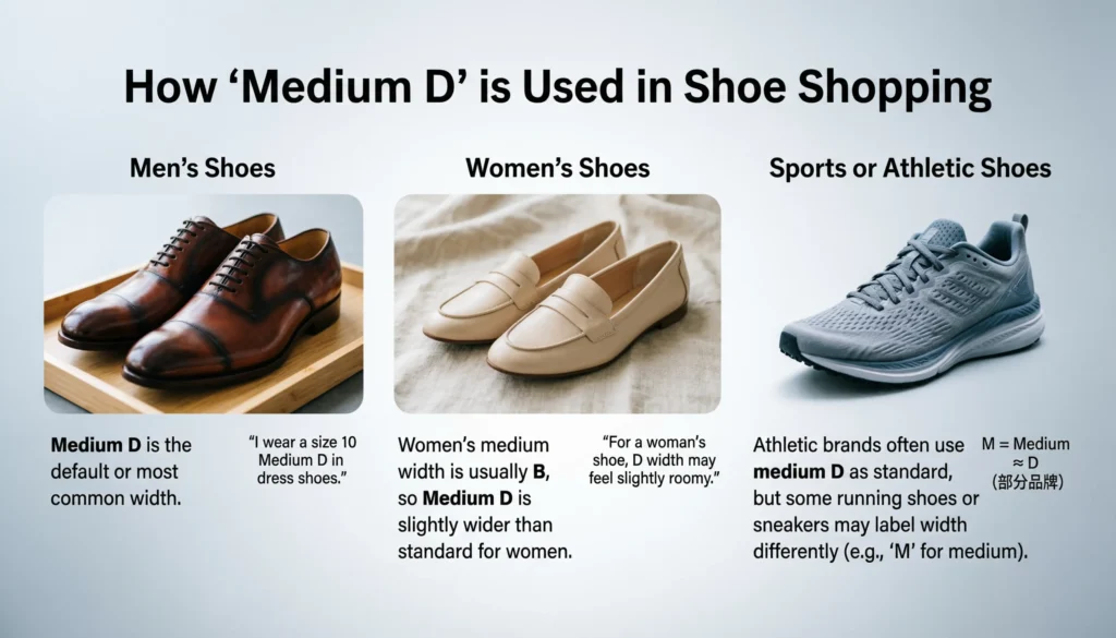 How “Medium D” is Used in Shoe Shopping