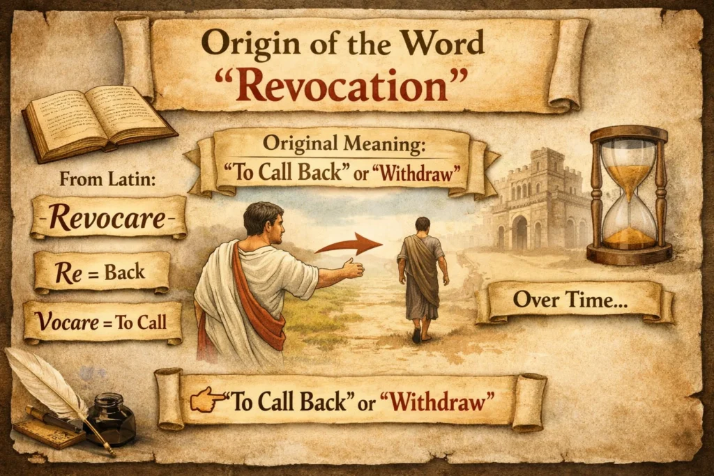 Origin of the Word “Revocation”