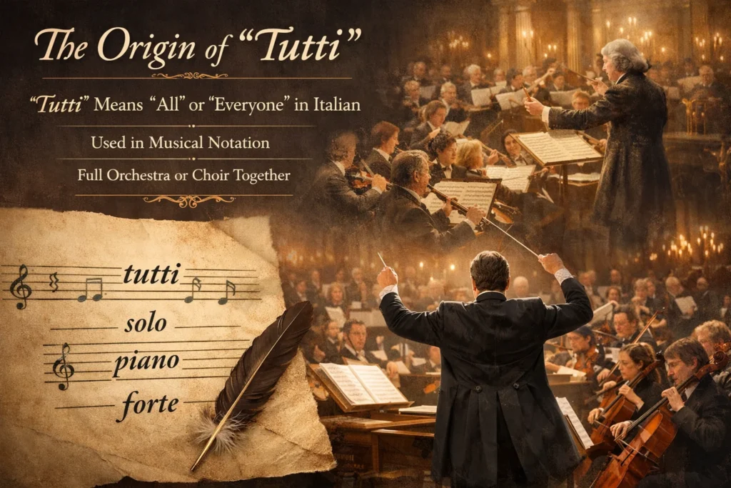 Origin and Etymology of Tutti