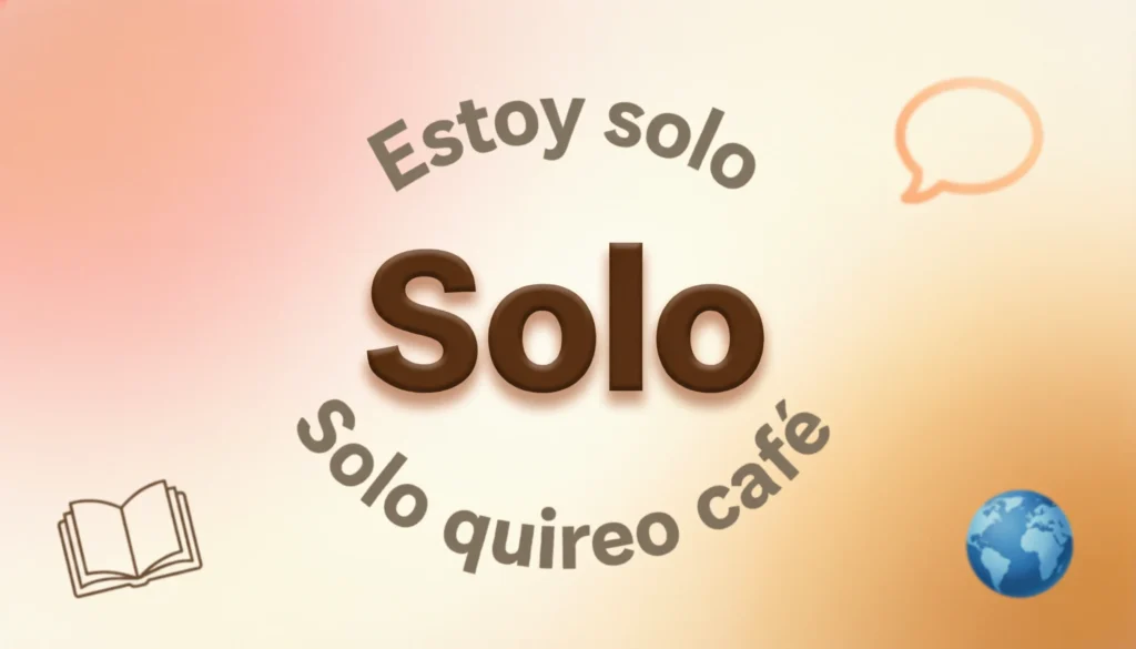 Solo Mean in Spanish