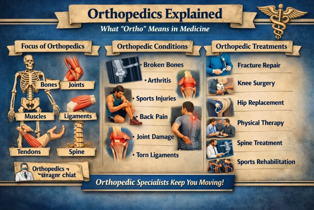 What “Ortho” Means in Orthopedics