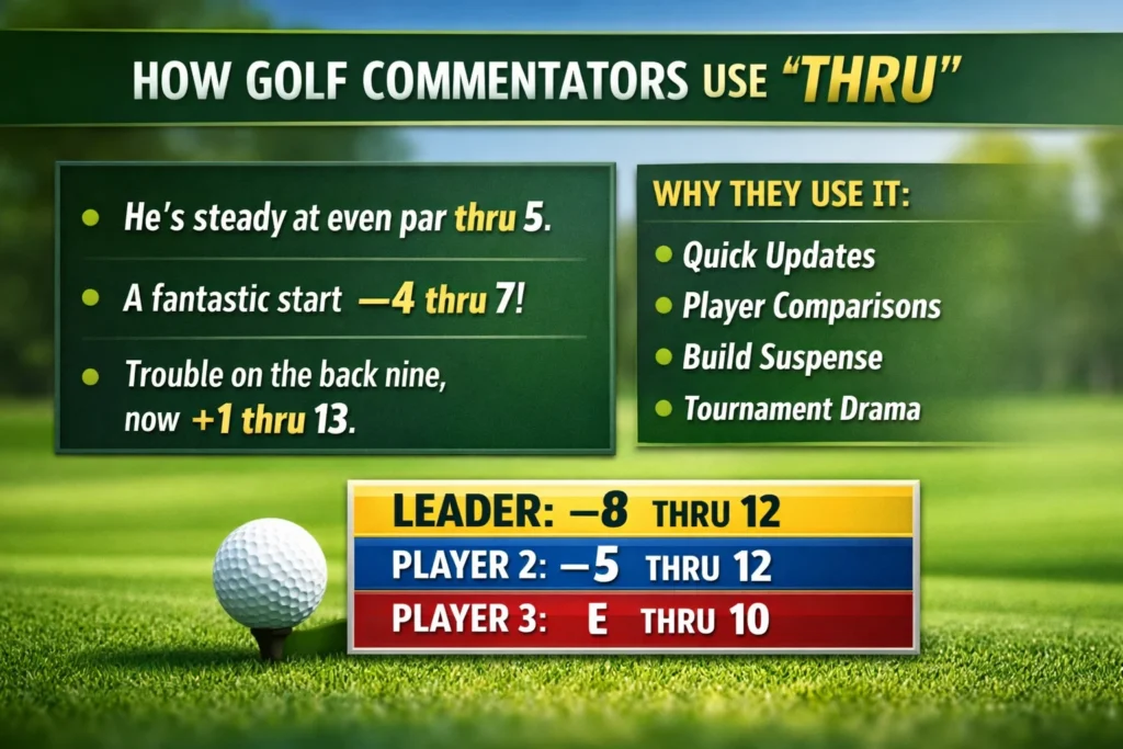 How Golf Commentators Use “Thru”