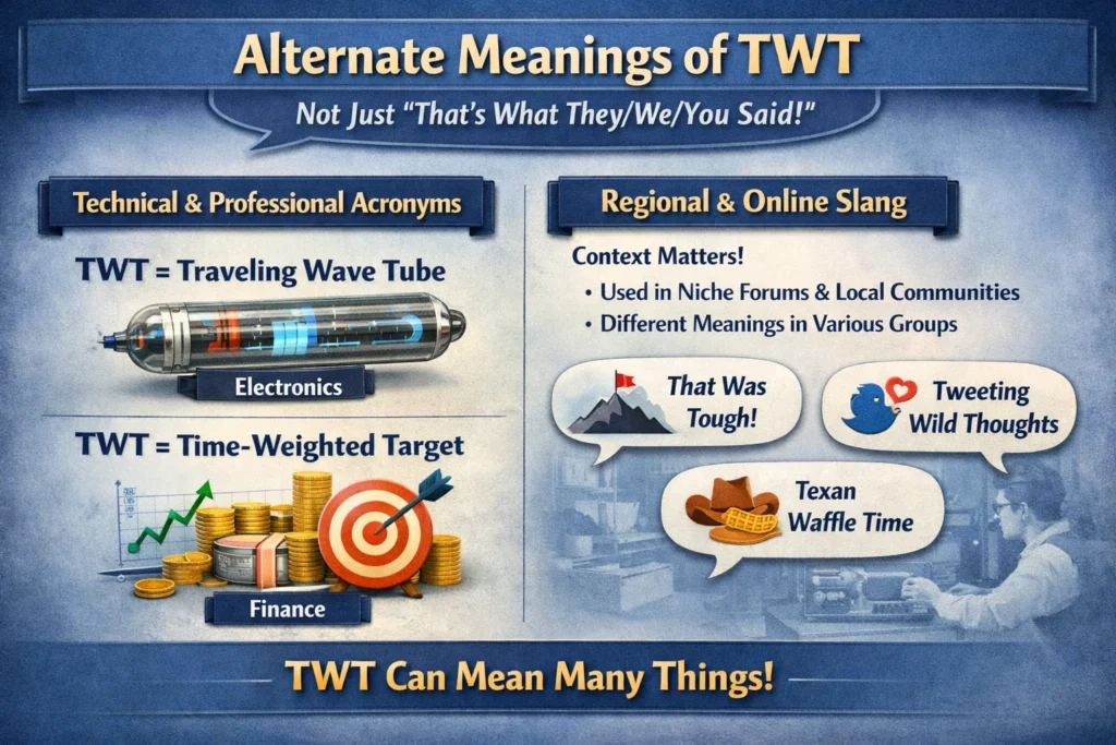 Alternate Meanings of TWT