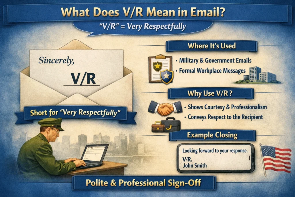What Does V/R Meaning in Text?