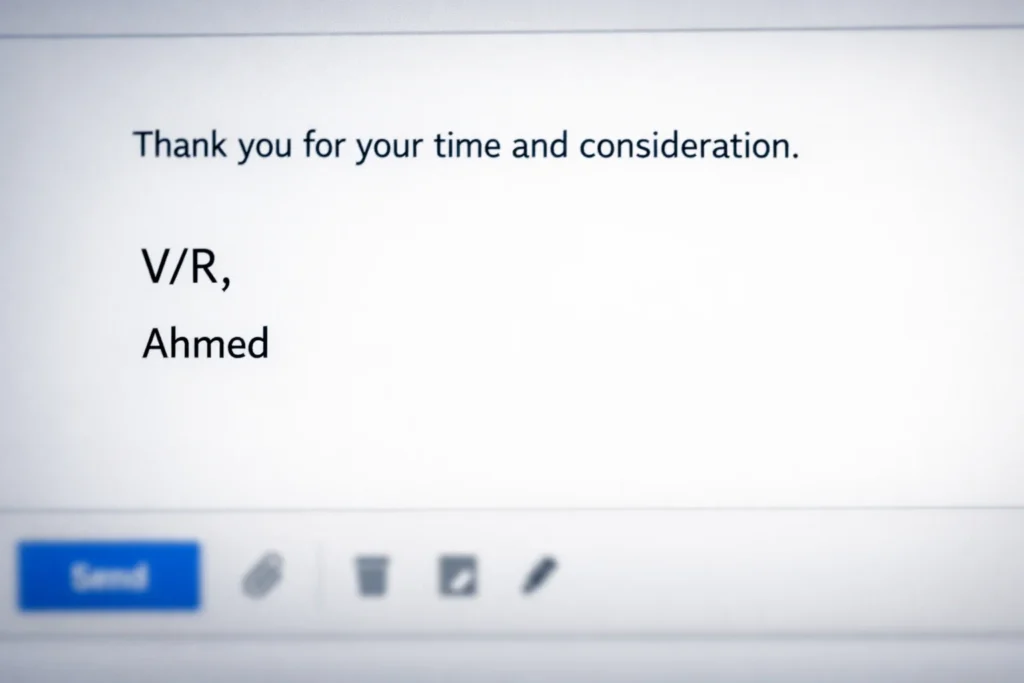 What Does V/R Mean in Email?