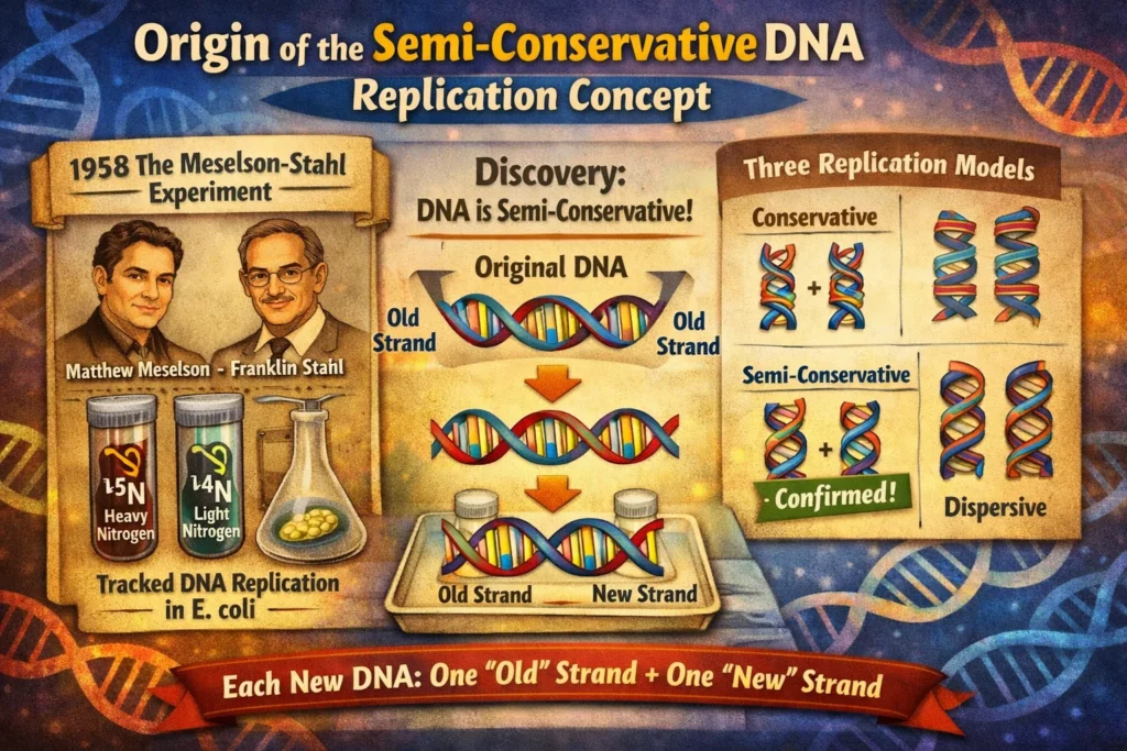 Origin of the Semi-Conservative Concept