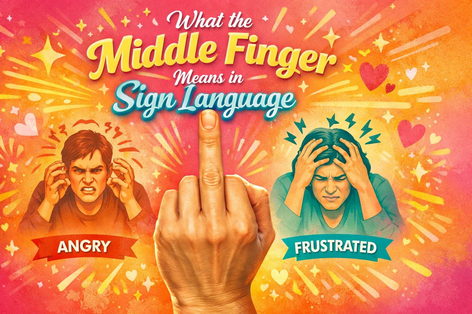 Middle Signe The Middle Finger Mean in Sign Language: Offensive Gestures vs Casual ...