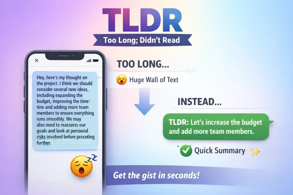 TLDR Mean in Text