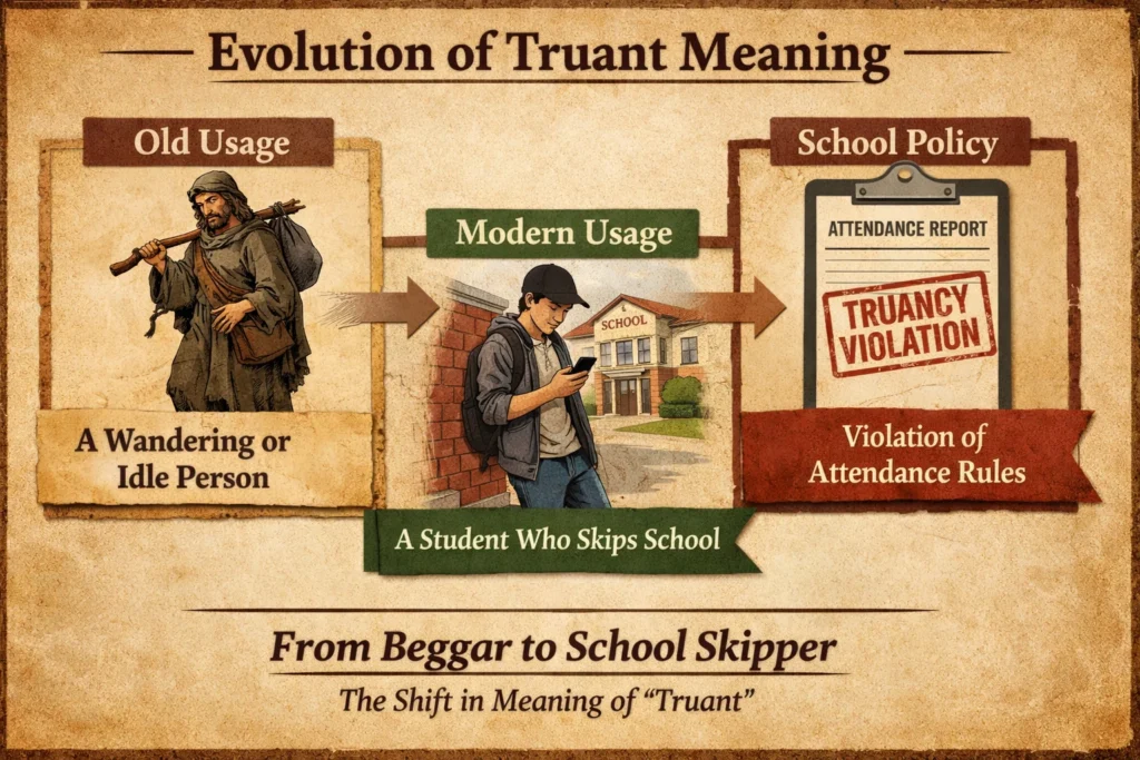 Origin and Meaning of the Word “Truant”