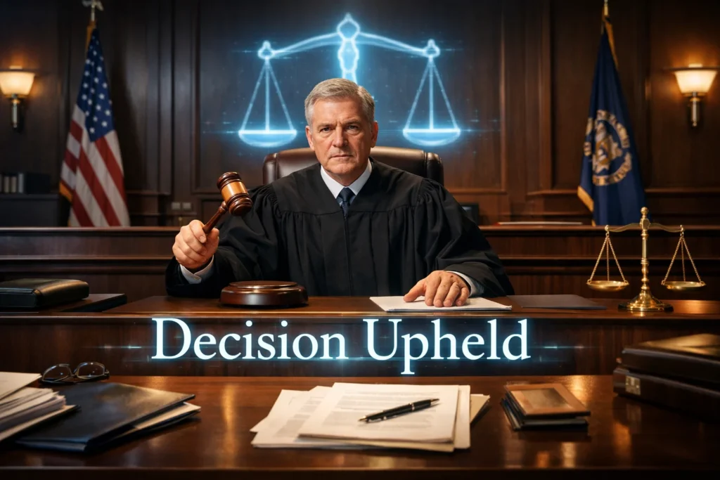 “Upheld” Mean in Court