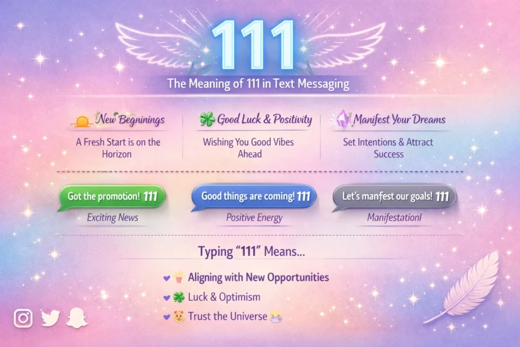 What Does 111 Mean in Text