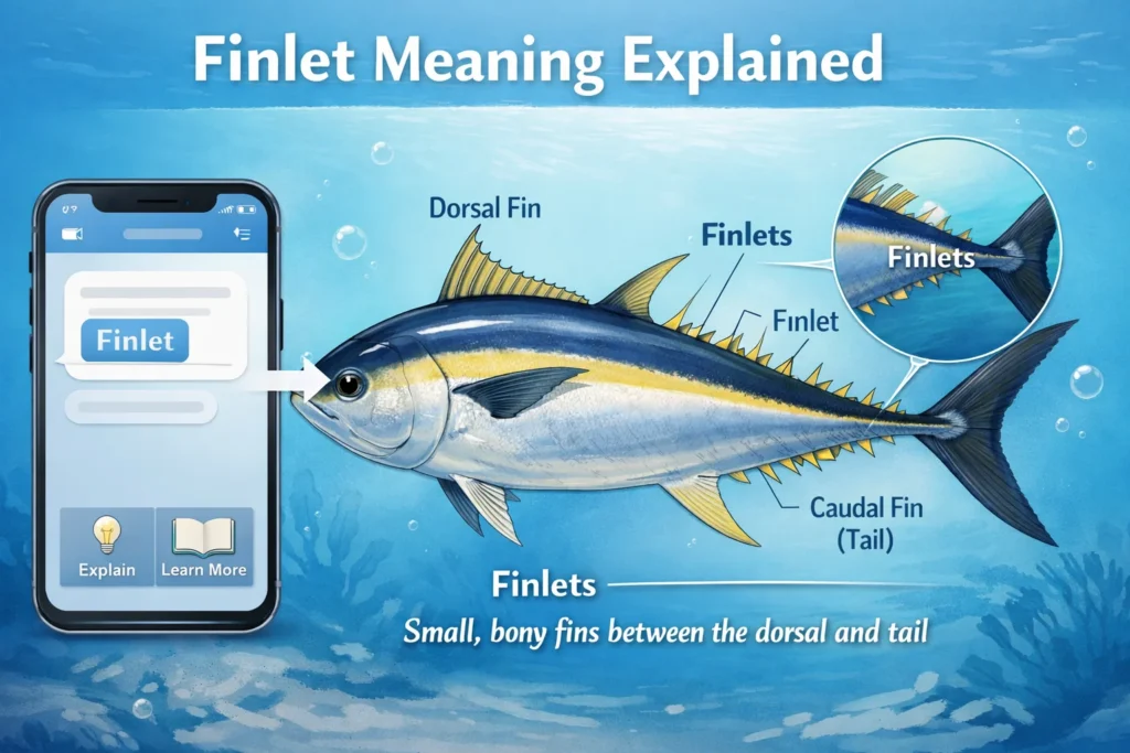 Finlet Meaning in Text
