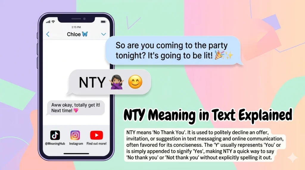 NTY Meaning in Text