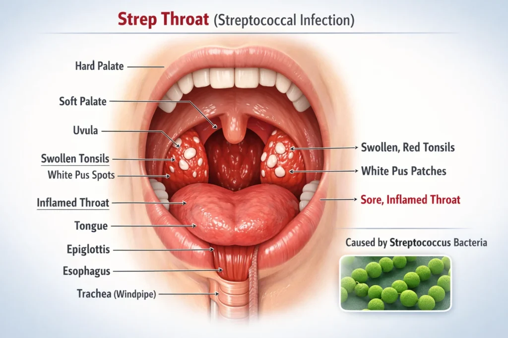 Strep Throat Look Like